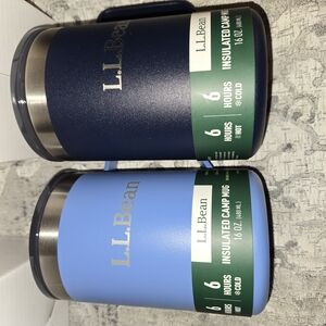 L.L. Bean Insulated Camp Mugs - Blue and Navy